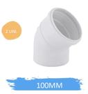 Kit 2 Cotovelos Joelho Esgoto 100mm 4 Polegadas Branco 45 Kit 2 Cotovelos Joelho Esgoto 100mm 4 Polegadas Branco 45