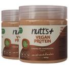 Kit 2 Creme de Amendoim Vegan Protein 500g Nutts Paçoquinha