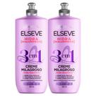 Kit 2 Creme de Pentear Elseve Milagroso Hidra Hialurônico 3 em 1 com 500ml