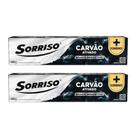 kit 2 Creme Dental Sorriso Carvão 140g