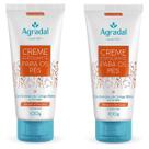 Kit 2 Creme Esfoliante Pé Extrato Ginkgo Biloba Agradal 100g