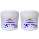 Kit 2 Creme Facial 50+ Com Acido Hialurônico Antirrugas e Antissinais - 120g Happy Day Cosméticos