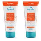 Kit 2 Cremes Esfoliantes Pés Com Ginkgo Biloba Hortelã 200g