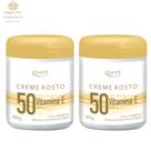 Kit 2 Cremes Facial Rosto 50 Para Rugas Skin Care - Antirrugas Antissinais Clareador de Manchas Escuras - Prevenção de R