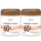 Kit 2 Cremes Facial Rosto 60 Intensy Para Rugas Skin Care - Antirrugas Antissinais - Com Ácido Hialurônico e Óleo de Arg
