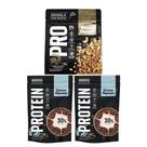 Kit 2 Crispies Choco 1 Pró Baunilha 180gr Crunchy Proteina Vegano Sem Glúten Sem Açúcar GranoSquare
