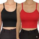 Kit 2 Cropped Feminino com Bojo Mitti