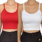 Kit 2 Cropped Feminino com Bojo Mitti