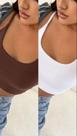 Kit 2 Croppeds Femininos Alça Fina em Suplex Modelagem Ajustada Confortável
