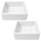 Kit 2 Cubas De Apoio Retangular Plástico Para Banheiro Lavabo 30cm Resistente Moderna Compacta