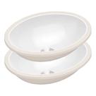 Kit 2 Cubas Emb Celite Oval Peq 39x30cm Branco s/Ladrão Kit 2 Cubas Emb Celite Oval Peq 39x30cm Branco s/Ladrão