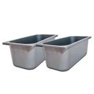 Kit 2 cubas expositora vitrine gelato sorvete abs cor cinza