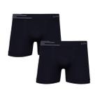 Kit 2 Cueca Boxer Masculina Microfibra sem Costura Lupo Preto - Alta Elasticidade e Conforto