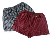 Kit 2 Cueca Samba Canção Masculino Seda Estampada De Cetim