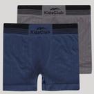Kit 2 Cuecas Boxer Kids Club Branco e Preto BIC Confortável