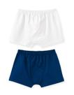 kit 2 Cuecas Boxer Kids Pingo Lelê Branco/Azul