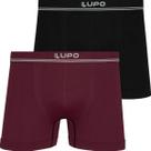 Kit 2 Cuecas Boxer Lupo Microfibra Sem Costura Box Original Cor:Preto/VinhoTamanho:GG