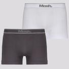 Kit 2 Cuecas Boxer Mash Sem Costura Branca e Cinza