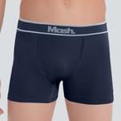 Kit 2 cuecas boxer microfibra sem costura infantil m azul marinho unica