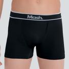 Kit 2 cuecas boxer microfibra sem costura infantil p preto unica