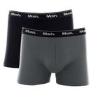 Kit 2 Cuecas Boxer Preto e Cinza Mescla escura G