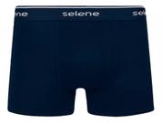 Kit 2 cuecas boxer selene algodão cotton preto/marinho
