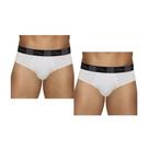 Kit 2 Cuecas Branco/Branco Zorba 716 Slip