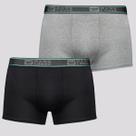 Kit 2 Cuecas Hang Loose Boxer Cot Preto e Cinza Claro
