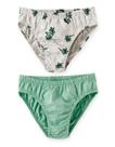 kit 2 Cuecas Slip Kids Pingo Lelê Cinza/Verde