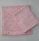 Kit 2 Cueiros Flanelado Estampado E Liso Menina Rosa Kit 2 Cueiros Flanelado Estampado E Liso Menina Rosa