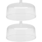 Kit 2 Cúpulas para Prato de Bolo 30cm Tampas Boleira Natural Cozinha Padaria Confeitaria OU