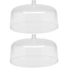 Kit 2 Cúpulas para Prato de Bolo 30cm Tampas Boleira Natural Cozinha Padaria Confeitaria OU