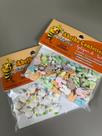 Kit "2" de apliques de açúcar , contendo 1 pct coelhos mini c/12un e 1 pct cara coelho 20g.