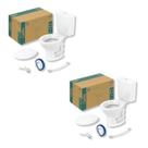 Kit 2 de Bacia com Caixa Acoplada 6 Litros Saveiro Branco Celite Kit 2 de Bacia com Caixa Acoplada 6 Litros Saveiro Branco Celite
