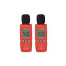 Kit 2 Decibelímetro Digital Sonoro 30 A 130db Máx Mín Hold Microfone Alarme Dec-350 Portátil Instrutherm Protetor Vento