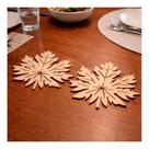 Kit 2 descanso de panelas folha bordo canada mdf