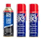 Kit 2 Descarbonizante e 1 Car Flush Limpeza Completa Motor Car80