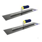 kit 2 Desempenadeira Grande 48 X 12cm Aço Dentada 6mm Profissional