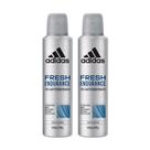 Kit 2 Desodorante Adidas Masculino Aerossol Antitranspirante Fresh Endurance 150ml Kit 2 Desodorante Adidas Masculino Aerossol Antitranspirante Fresh Endurance 150ml