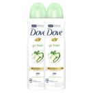 Kit 2 Desodorante Antitranspirante Aerosol Dove Go Fresh Pepino e Chá Verde 150ml
