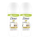 Kit 2 Desodorante Antitranspirante Roll-on Dove Invisible Dry com 50ml
