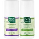 Kit 2 Desodorante Boni Natural Roll-On Natural Coco E Toranja + Lavanda Vegano 24Hrs Proteção 55ml