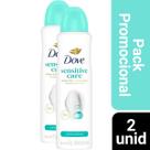 Kit 2 Desodorante Dove Sensitive sem Perfume 150ml