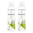 Kit 2 Desodorante Francis Fresh Bambu Aerosol Antitranspirante 72h 150ml