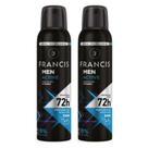Kit 2 Desodorante Francis Men Active Proteção Intensa Aerosol Antitranspirante 72h 150ml