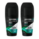 Kit 2 Desodorante Francis Men Fresh Roll-On Antitranspirante 48h 50ml
