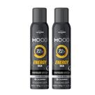 Kit 2 Desodorante Mood Energy Men Aerosol Antitranspirante 0% Alumínio 72h 150ml