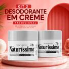 Kit 2 Desodorante Naturíssimo Bio Instinto em Creme Antiperspirante 72h Proteção 55g