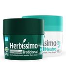 Kit 2 Desodorante Neutro e Tradicional Herbíssimo 55G - Dana