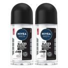 KIT 2 Desodorante Nivea Rollon Black White Mas 50ml